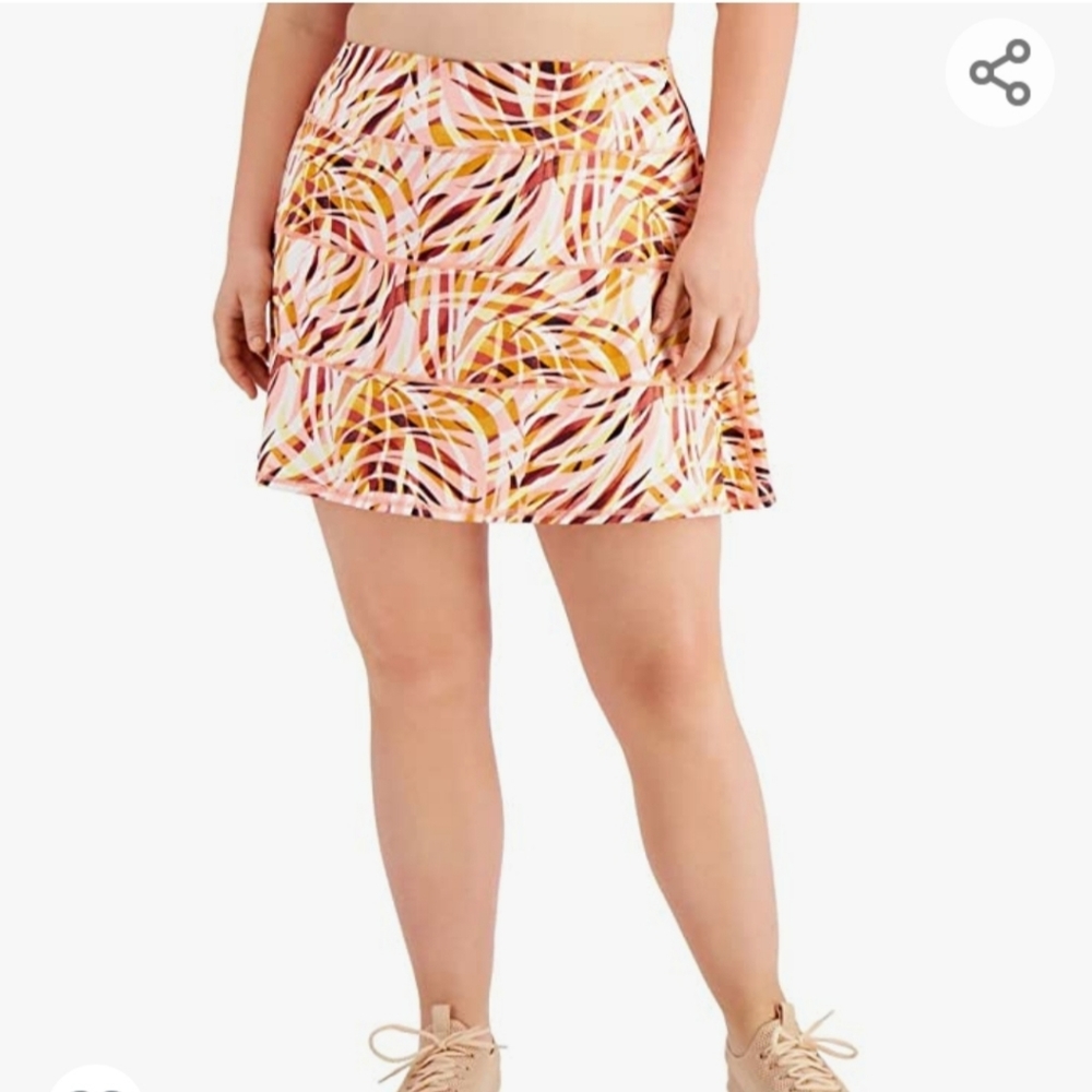 NWT IDEOLOGY PEACH SWIRLBERRY SKORT PLUS SIZE 1 X NWT